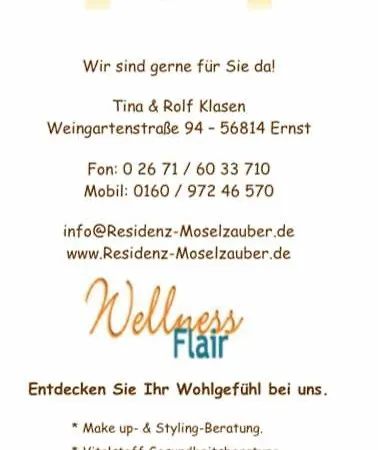 Residenz Moselzauber - Mit Pool Landschaft Apartment *