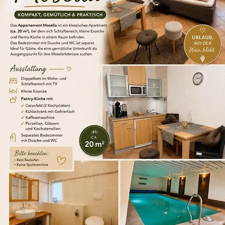 Apartman Residenz Moselzauber - Mit Pool Landschaft Ernst